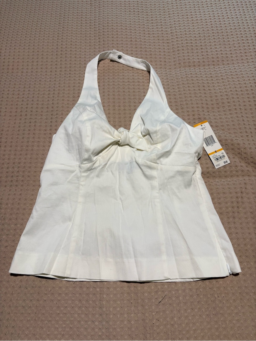 Jones New York Women’s Elevated Summer Halter Tank Top White Size Small